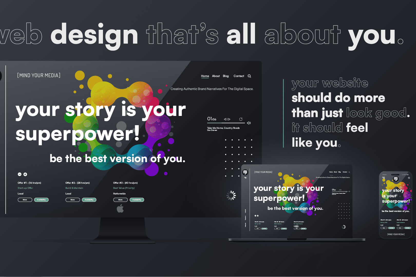 Layout depicting Web development and respnosive web design