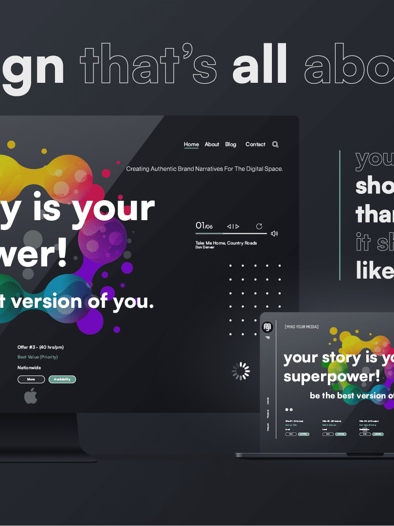 Layout depicting Web development and respnosive web design