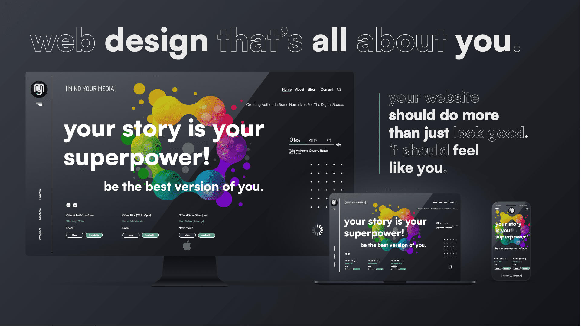 Layout depicting Web development and respnosive web design